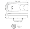 Fanale posteriore alogeno dx-sx 350x133mm 7 funzioni luminose