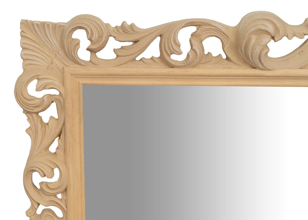 Biscottini SPECCHIERA DA PARETE IN LEGNO FINITURA GREZZA MADE IN ITALY