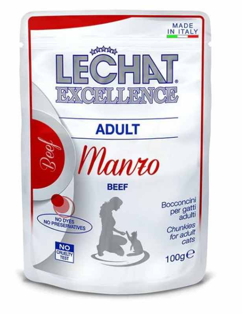 LECHAT EXCELLENCE - BOCCONCINI PER GATTI ADULTI MANZO 100GR