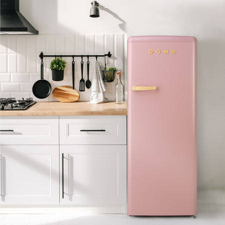 Frigorifero Mono porta Retro Vintage Rosa Domo DO91708R