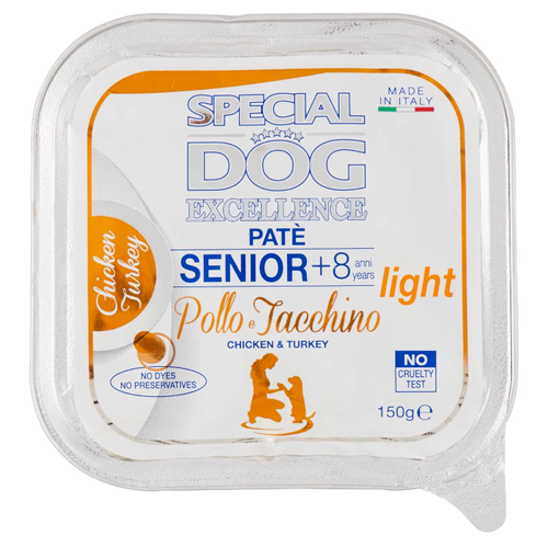 SPECIAL DOG EXCELLENCE - PATE' SENIOR + 8 ANNNI CON POLLO E TACCHINO 150GR