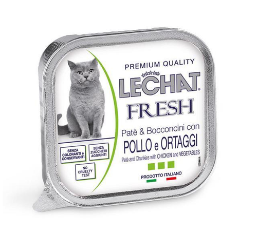 LECHAT FRESH - PATE' E BOCCONCINI CON POLLE E ORTAGGI 100GR