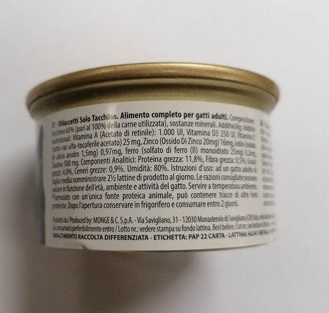 LECHAT EXCELLENCE - SFILACCETTI SOLO TACCHINO 80 GR