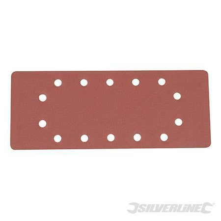 Fogli di levigatura 1/2 a fissaggio strappo pre-forati in ossido di alluminio varie grane Silverline