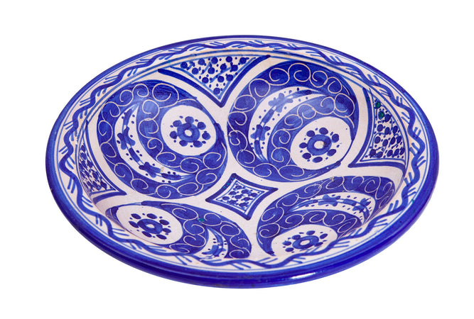 Biscottini Biscottini Piatto Ceramica Marocchina 33x33x9 Dipinto a Mano Design Orientale