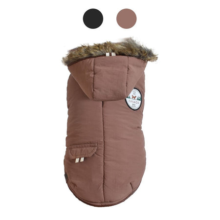 Giubbotto Imbottito Canada Nero Croci per Cani