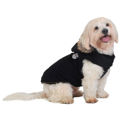 Giubbotto Imbottito Canada Nero Croci per Cani