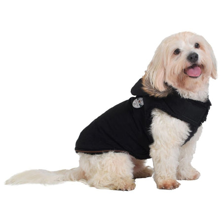 Giubbotto Imbottito Canada Nero Croci per Cani