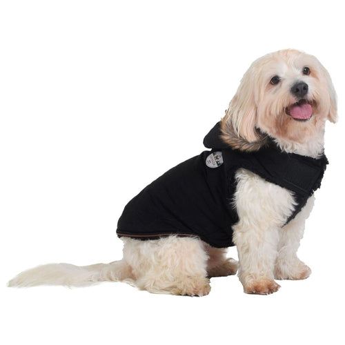 Giubbotto Imbottito Canada Nero Croci per Cani