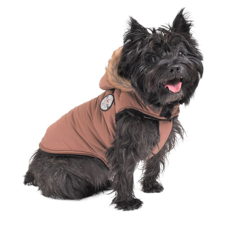 Giubbotto Imbottito Canada Nero Croci per Cani