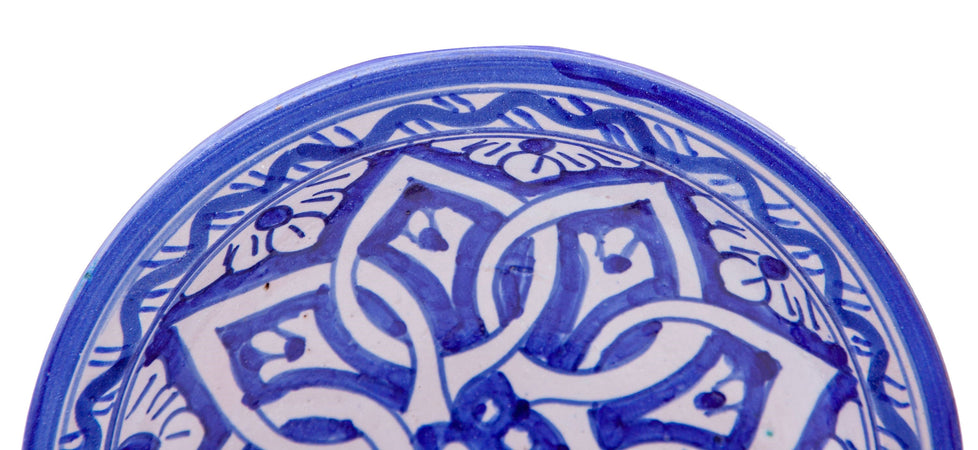 Biscottini Piatto Ceramica Biscottini Marocco Decorato a Mano Orientale 25x25x6 Parete