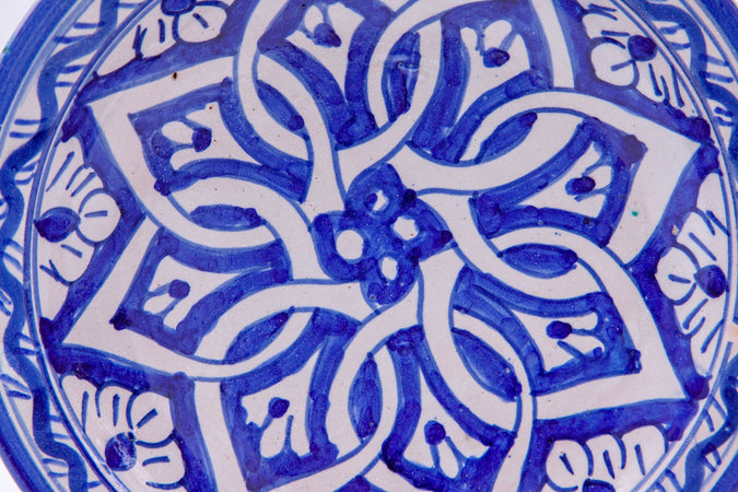 Biscottini Piatto Ceramica Biscottini Marocco Decorato a Mano Orientale 25x25x6 Parete