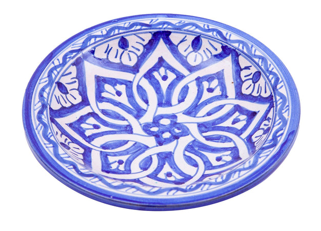 Biscottini Piatto Ceramica Biscottini Marocco Decorato a Mano Orientale 25x25x6 Parete