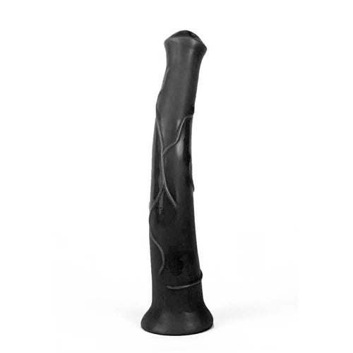 Dildo realistico pene morbido gigante di cavallo con vene e ventosa 48 cm XXL nero