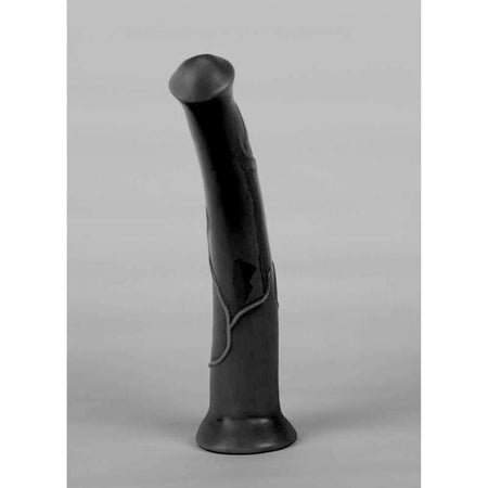 Dildo realistico pene morbido gigante di cavallo con vene e ventosa 48 cm XXL nero