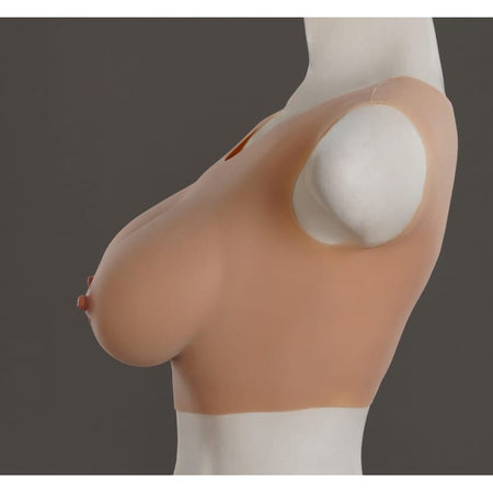 Pettorale seno realistico femminile da donna indossabile in silicone Coppa C