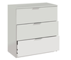 KIT COMO' CASSETTIERA 3 CASSETTI CM. 80X38X77 BIANCO O ROVERE CHIARO