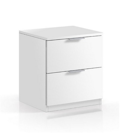 KIT COMODINO 2 CASSETTI CM. 46X38X34 ROVERE O BIANCO