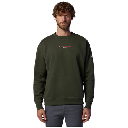 North Sails felpa girocollo verde 691164