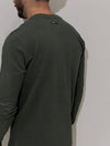 T-shirt manica lunga verde militare