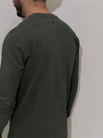 T-shirt manica lunga verde militare