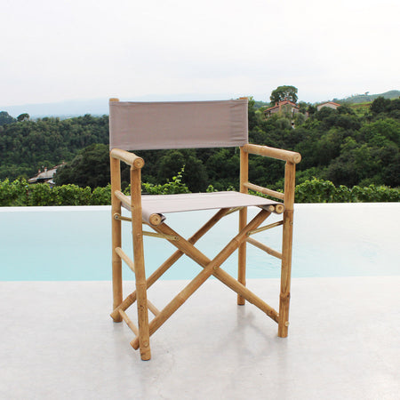 Sedia regista "Mojito" da esterno in legno di Bamboo, 60 x 44 x 88 cm