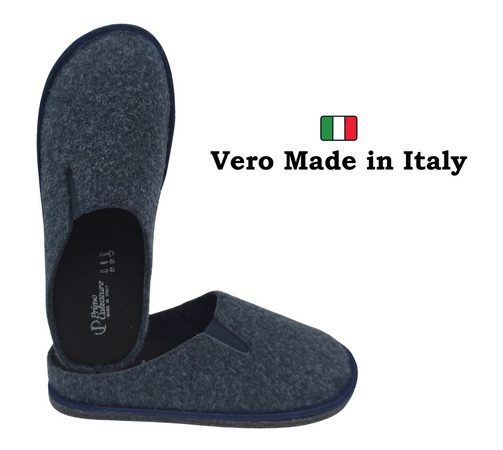 Primo Calzature Ottime Pantofole Chiuse da Uomo, Ciabatte Invernali per Casa, Soletta in Memory Foam, Plantare Estraibile, 100% Made in Italy