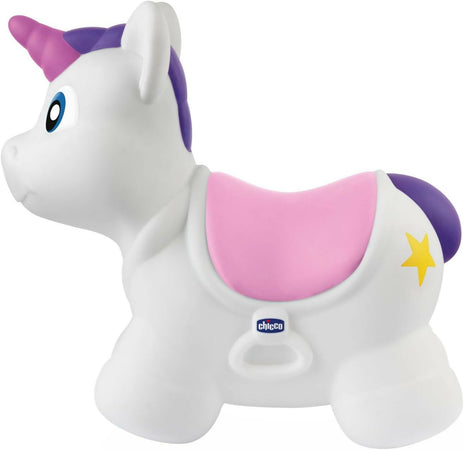 Chicco Bouncy Bouncing Unicorn Unicorno cavalcabile gonfiabile rimbalzante, Giochi Bambini 2 - 5 anni colore rosa bambina femminuccia