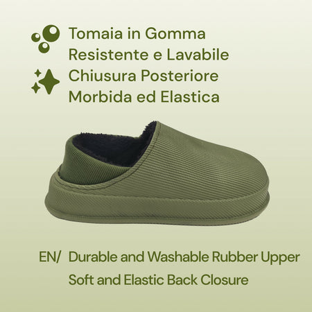 Amix Diamond Le Originali Dasoft Fantastiche Ciabatte Invernali Uomo e Donna, Pantofole Chiuse Con Peluche, Zoccoli con Pelliccia Interna, Memory Foam e Suola Antiscivolo, Sabot da Casa e Giardino