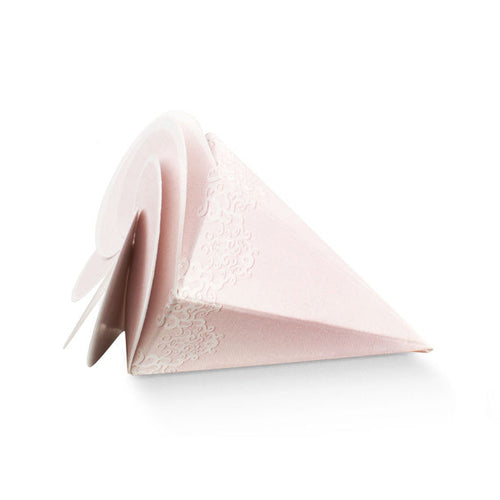 Scatolina Nascita Bimba Cono Florentina Chantilly Rosa