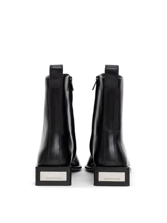 Alexander Wang Ankle Boots in Pelle Nera Throttle da donna