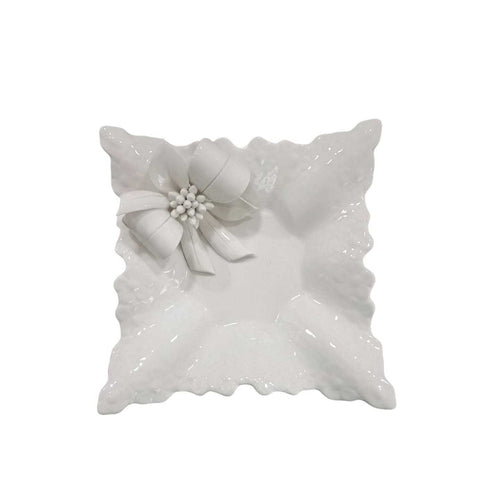 Piatto grande quadrato Schonherr Fiocco  Porcellana