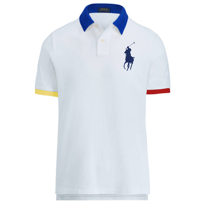Ralph Lauren Polo Uomo Multi Colore Polo Colorata Custom Slim-Fit Mezze Maniche Maglia Polo Con Colletto Big Pony