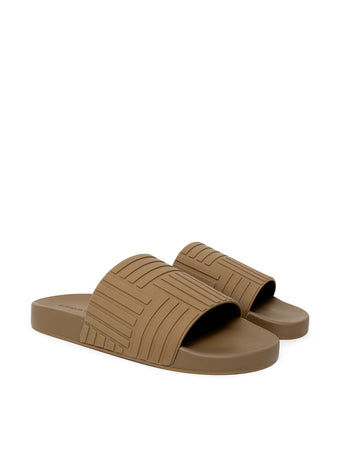 Bottega Veneta Sliders Carpet in Gomma Beige . da uomo