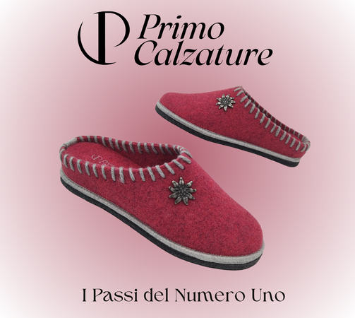 Le Originali Tirolesi Ciabatte Donna in Vera Lana Cotta, Pantofole Invernali 100% Made in Italy, Artigianato Ecosostenibil