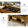 Tavolino da Salotto con Contenitore e Piano che si alza , in Legno 105x50x50 Marrone Rustico TF9839-135CFTF9 , soggiorno basso nero bianco grgio design moderno sala moderno alto divano camera legno vetro rotondo