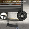 Carrello da Giardino a 2 Ripiani, 2 Cesti e 4 Spazi Portabottiglie, in Legno di Abete, 97.5x65x81 cm  ER584G-420V00NDER5