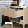 Comodino Moderno con Cassetto e Ripiano Aperto in Truciolato, 47x47x50 cm, Color Legno IK4831-506IK4