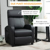 F700-143V90BKA Poltrona Relax Massaggiante con Telecomando e 8 Programmi, Reclinazione e Poggiapiedi, 68x88x98cm, Crema