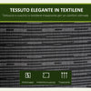 Dondolo da Giardino per 3 Persone con Tettuccio Regolabile e Cuscini, 200x120x170cm, Nero 84A-140BK