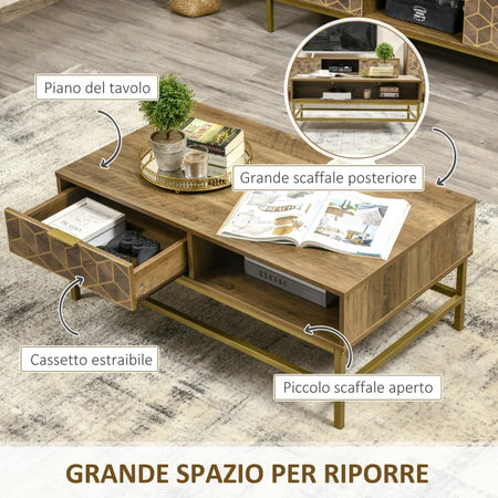 Tavolino 100x59x43 KW4839-368KW4 , soggiorno salotto basso nero bianco marrone grgio design moderno sala moderno alto divano camera legno vetro rotondo