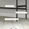 Scrivania da Ufficio Moderna con 2 Cassetti, in Acciaio e MDF, 106x50x77 cm, Nero e Rovere XB3836-563V00BKXB3