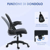 Sedia da Ufficio Ergonomica con Schienale a Rete e Altezza Regolabile, 65.5x61.5x88-97.5cm, Nero TG1921-511V01BKTG1