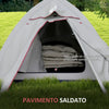 Tenda da Campeggio con Borsa da Trasporto, in Poliestere e Alluminio, 300x135x110 cm, Grigio Chiaro RJ4A20-424V00LGRJ4
