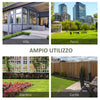 Panchina da Giardino in Acciaio a 2 Posti con Schienale Alto e Braccioli, 128x62.5x81.5 cm, Nero 84B-749V01