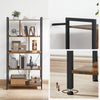Libreria Industriale Vintage VASAGLE 5 Ripiani 74x30x150cm Scaffale Robusto Marrone e Nero