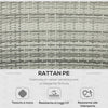 Set da Giardino 4pz in Rattan Grigio con Tavolo ad Altezza Regolabile, 2 Poltrone Reclinabili e Divano 2 Posti  860-276V00LR