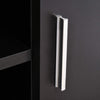Mobile Porta TV Classico Soggiorno HOMCOM con 2 Ripiani, 2 Armadietti MDF Acciaio Inox Nero 120x39.5x52cm