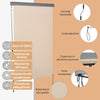 Tenda Avvolgibile Parasole con Manovella, Installazione a Muro o Soffitto, 120x200cm, Beige ZS4830-235CWZS4
