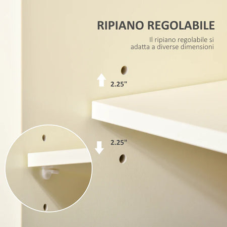 Isola per Cucina per Utensili e Accessori con Cassetti, Armadietto e Portasciugamani, 110x49.5x89.5 cm, Bianco KY7801-171KY7